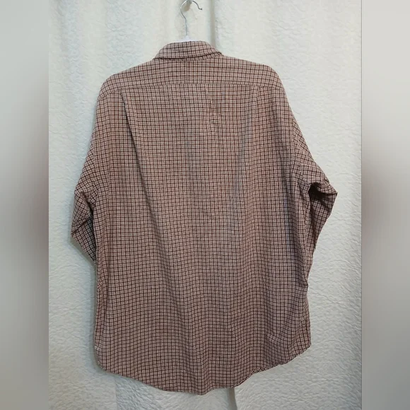 Ralph Lauren Men's Burgandy Checkered Button Down Shirt - Picture 4 of 4